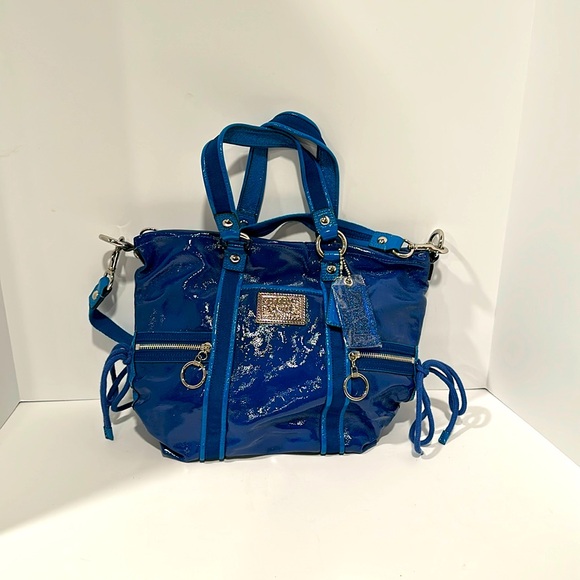 Coach Iridescent Blue Lady's Handbag - Picture 1 of 4